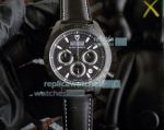 Copy Tudor Fastrider Black Shield Watch Black Textured Dial Black Leather 40MM